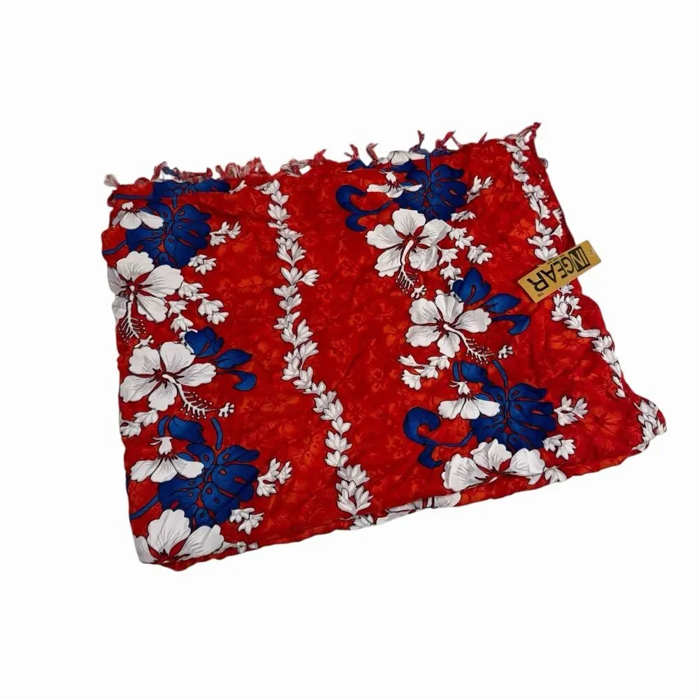 NEW NWT INGEAR Hawaiiian Towel Beach Lightweight Tasseled Floral Cover Thin